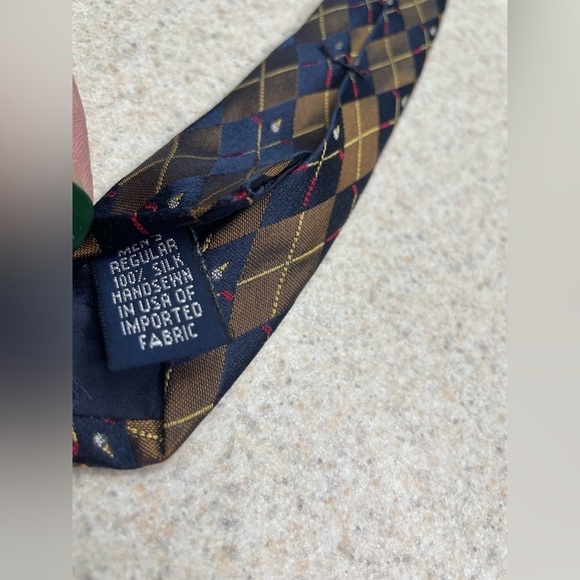 Lands’ End Silk Golf Motif Navy Blue Tie 58” - Picture 3 of 7